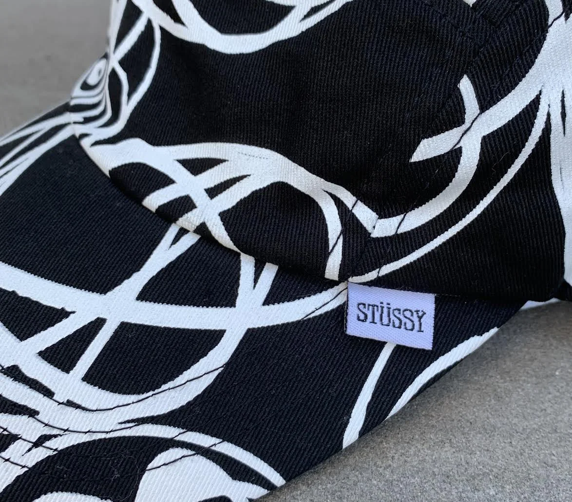 Stussy x Futura Black / White 5 Panel Hat — RootsBK